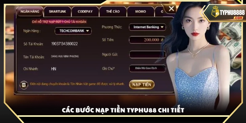 Quy trình nạp tiền Typhu88 đầy đủ từ A đến Z